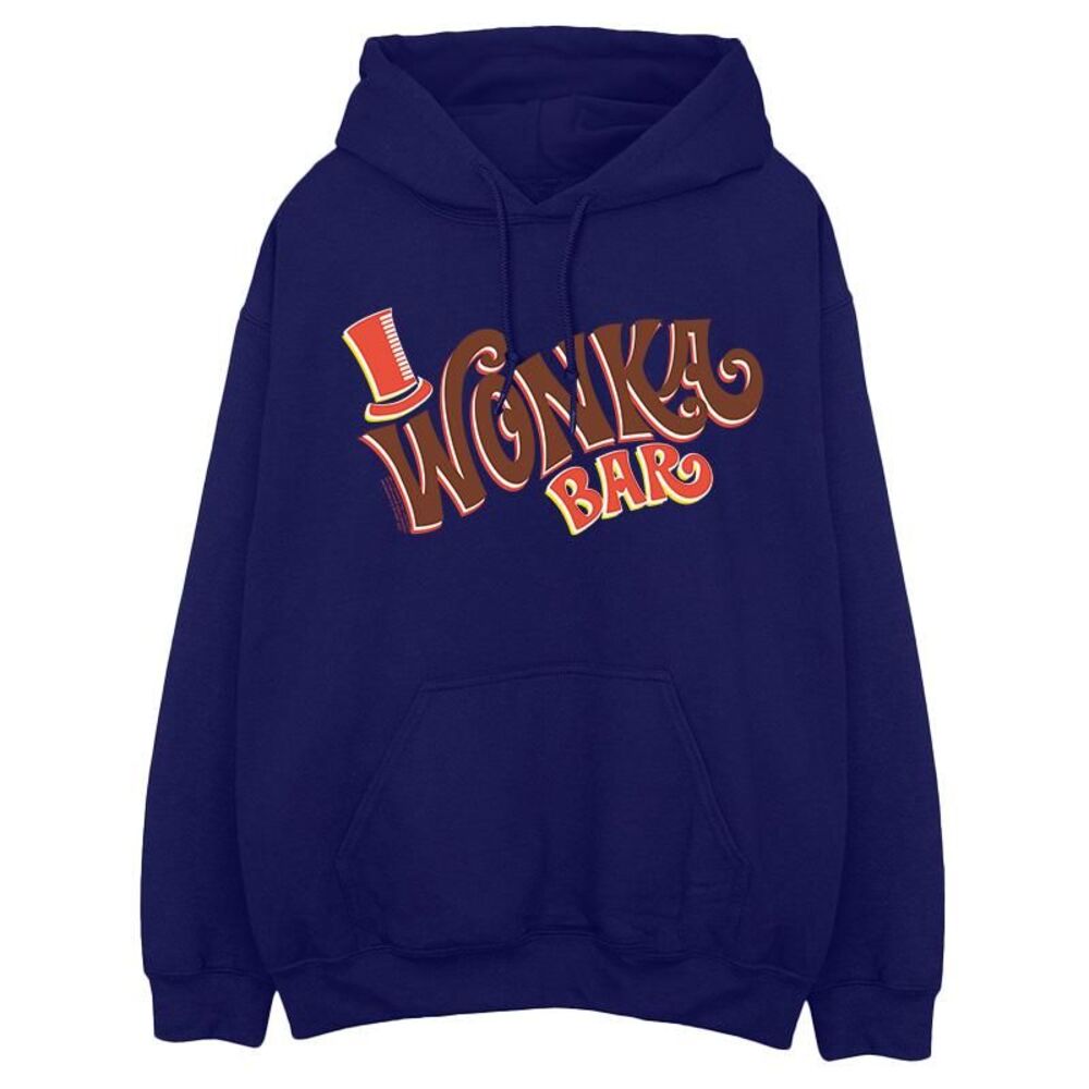 Willy Wonka Mens Bar Logo Hoodie / Navy Blue